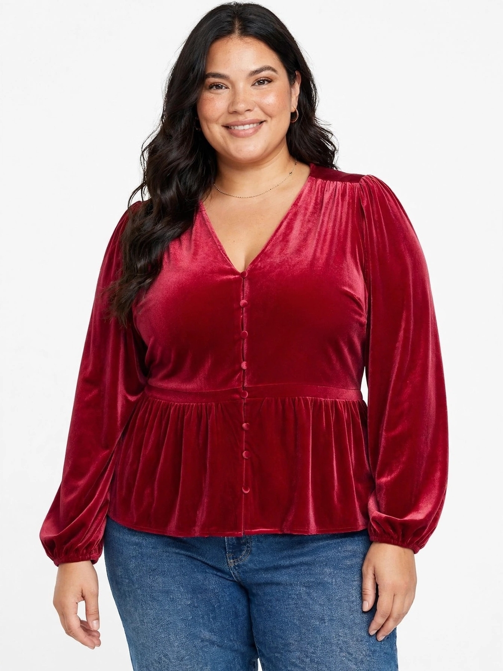 Old Navy Women's Red Velvet Jacket